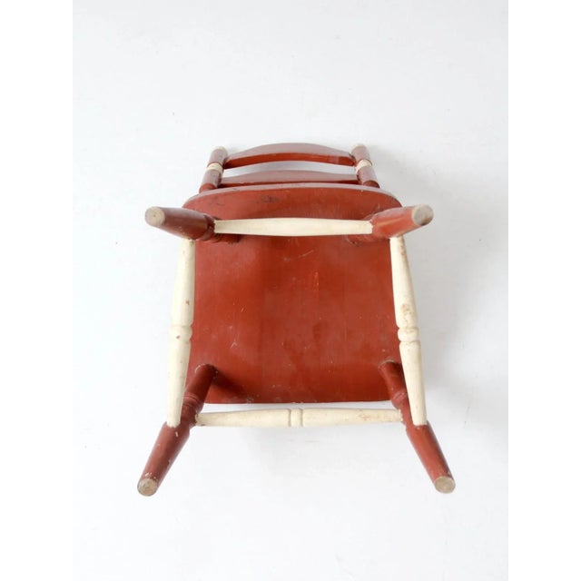 Wood Vintage Kid's Ladder Back Chair For Sale - Image 7 of 11