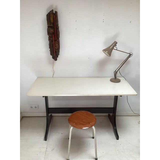 Mid-Century Modern Dutch School Desk, 1950s For Sale - Image 3 of 12