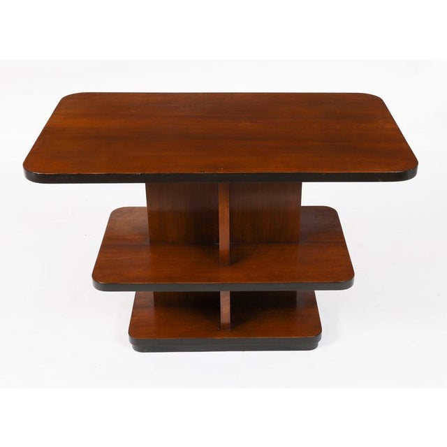 Antique Art Deco Tiered Walnut Coffee Table, 1920s For Sale - Image 4 of 9