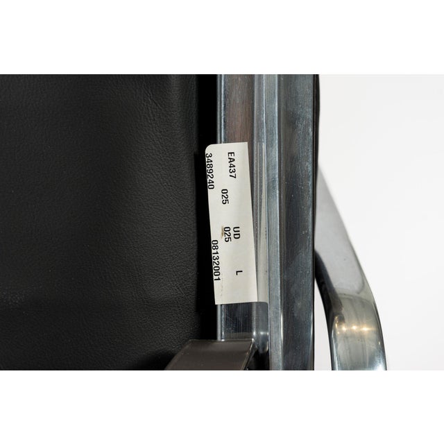 Pair Authentic Eames Herman Miller Tall Black Leather Office Chairs 2001 For Sale - Image 10 of 15