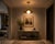 Scalloped Brass Pendant Light, Handcrafted Solid Brass Scalloped Pendant With Opal Glass Globe For Sale - Image 9 of 12
