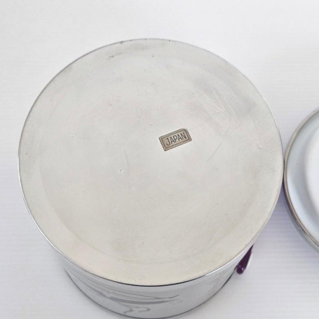 Purple Vintage Psychedelic Pop Groovy Ice Bucket by Peter Max, 1970s For Sale - Image 8 of 13