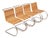 MR10 Rattan Chairs by Ludwig Mies Van Der Rohe for Knoll, 1960s, Set of 4 For Sale