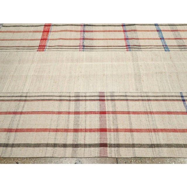 Mid 20th Century Galerie Shabab Collection Mid-20th Century Turkish Flatweave Large Room Size Rug For Sale - Image 5 of 8