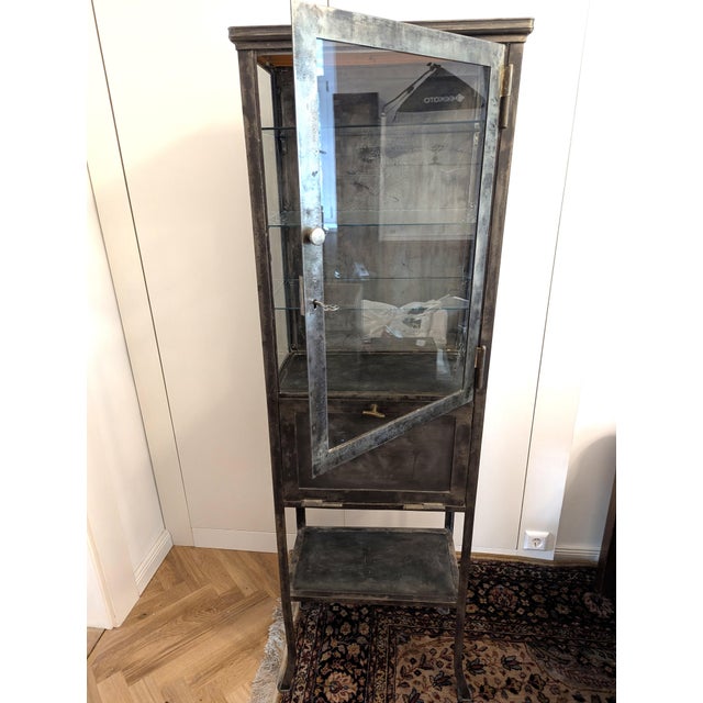 Gray Vintage Medicine Cabinet, Germany, 1900s For Sale - Image 8 of 18
