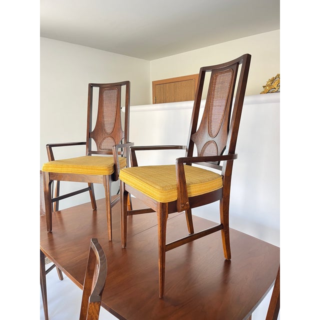1960s 1960s Broyhill Brasilia Mid-Century Modern Dining Table & Six Chairs For Sale - Image 5 of 15