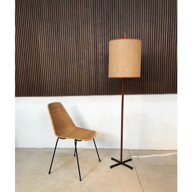Mid-Century German Teak and Steel Floor Lamp, 1960s For Sale - Image 4 of 15