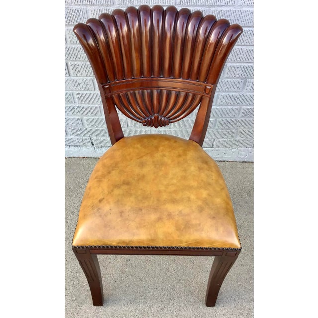 Brown Late 20th Century Maitland Smith Mahogany Dining Chairs, a Pair For Sale - Image 8 of 12