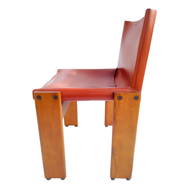 Red Monk Chairs by Scarpa for Molteni, Set of 6 For Sale - Image 8 of 13