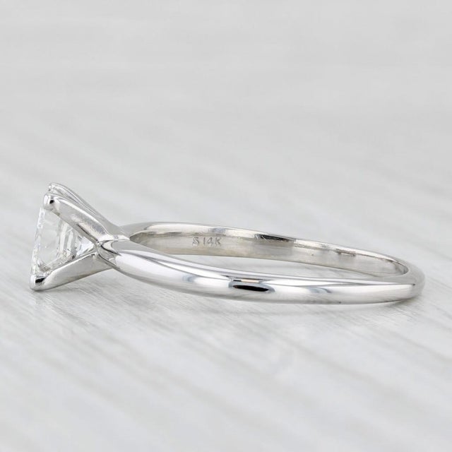 Metal 1.40ct Princess Solitaire Engagement Ring 14k White Gold Size 9.75 For Sale - Image 7 of 8