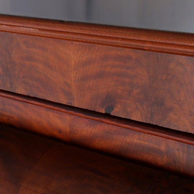 Antique Neoclassical Renaissance Revival Flame Mahogany Drop Front Secretary For Sale - Image 11 of 14
