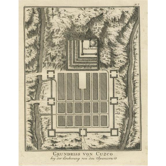 Spanish Conquest of Cusco or Cuzco, 1750, Paper For Sale