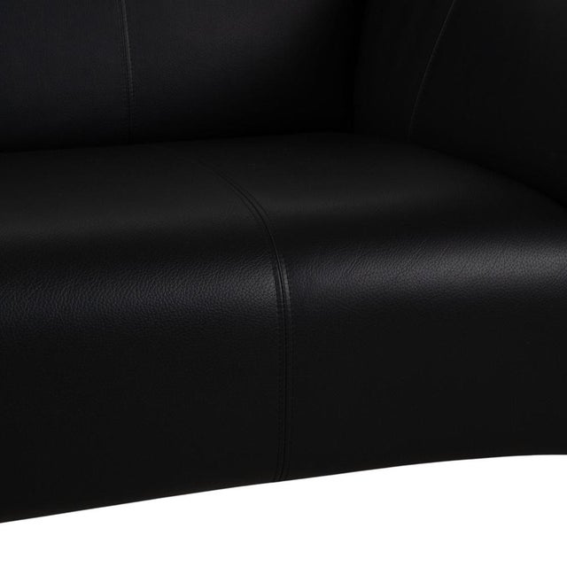 322 3-Seater Sofa in Black Leather from Rolf Benz For Sale - Image 4 of 14