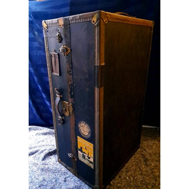 Antique Steamer Trunk Wardrobe, the Netherlands, 1920s For Sale - Image 11 of 18