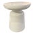 White Modernist Sculptural Side Table/ Low Pedestal For Sale