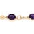 Contemporary 14k Yellow Gold Amethyst Oval Link Bracelet For Sale - Image 3 of 4