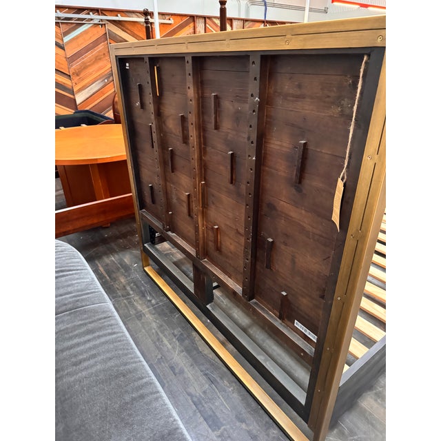 Queen Size Zin Home Elle Brass Bed Frame For Sale - Image 12 of 12