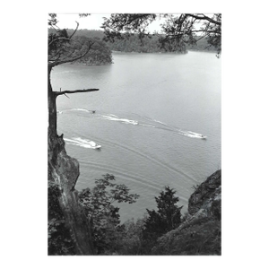 1960s Motorboat Race on a Lake Photograph