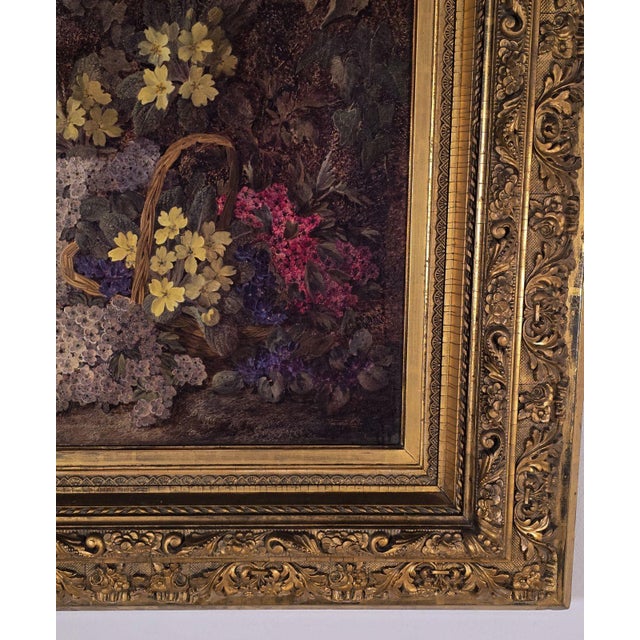 Large Still Life by Vincent Clare, England Circa 1900 With 19th-Century Frame For Sale - Image 4 of 7
