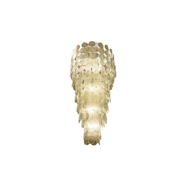 Glass Large Murano Glass Chandelier, 1970s For Sale - Image 7 of 7