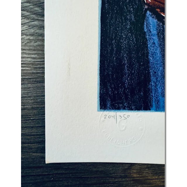 Paint Itzchak Tarkay "Women in Cafe" Signed & Numbered Serigraph 204/350 With Raised Embossed Seal For Sale - Image 7 of 7