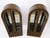 Pair Mastercraft Dome Shape Burl Wood Curio Display Cabinets w Shelves Lights For Sale - Image 9 of 18