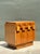 Camel Vintage Brutalist Geometric Wood Cabinet For Sale - Image 8 of 14