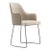 Anna Chair with Armrest and Metal Baseboard by Domkapa For Sale - Image 6 of 6