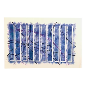 Henry Mandell, Mixed Media Collage, Graphite, Oil Painting Abstract Expressionist Henry Mandell, 1988