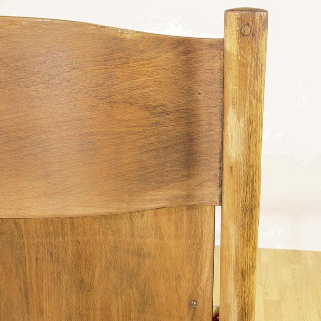 Wooden Four-Seat Cinema Bench, Italy, 1950s For Sale - Image 13 of 18
