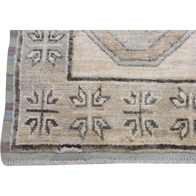 Traditional Oushak Hand Knotted Wool Rug, 2'7"x12'6" For Sale - Image 3 of 5