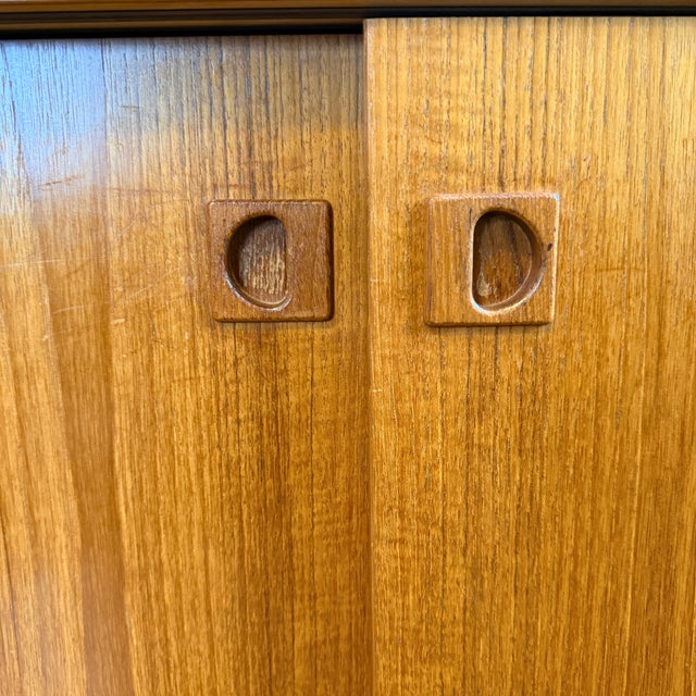 Mid 20th Century Danish Sideboard With Sliding Doors For Sale - Image 5 of 6