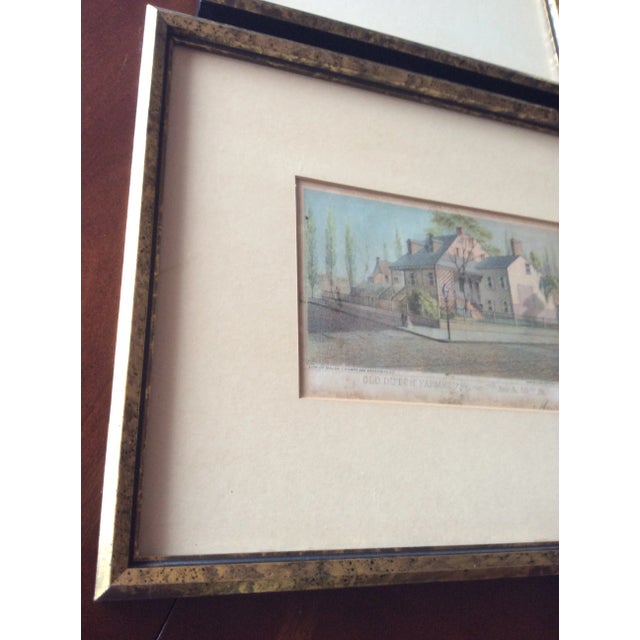 Paint Vintage Architectural Hand Colored Etchings - a Pair For Sale - Image 7 of 13