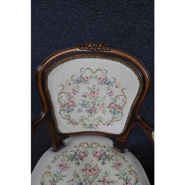 Late 20th Century Pair of Chateau D’Ax Italian Carved Armchairs For Sale - Image 5 of 16