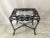 Black Vintage Black Iron Glass Top Table For Sale - Image 8 of 8
