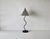 Metal 1980s Memphis School Style Squiggle Lamp Black Table Lamp Silver Cone Shade Vintage Post Modern For Sale - Image 7 of 16