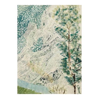 1960s Mountain Landscape Painting by Stewart For Sale