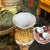 Asian Small Vintage Asian Style Ceramic Orange and White Vase With Gold Details For Sale - Image 3 of 7