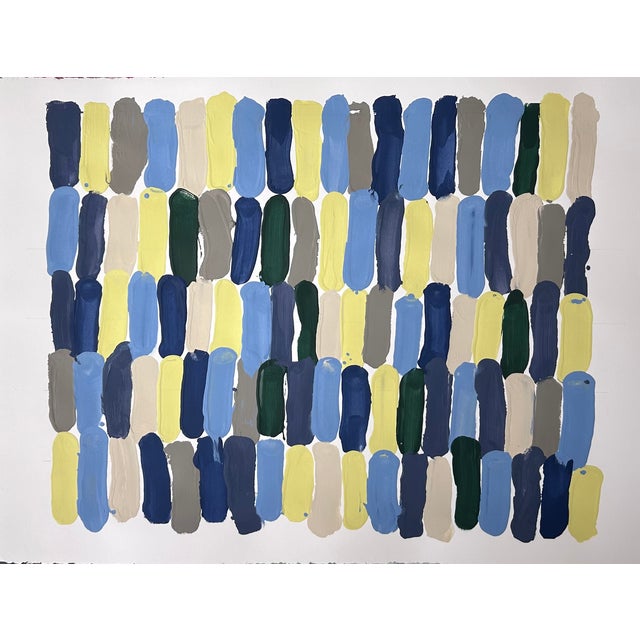 Greek Villa Painting Set of 3 — Contemporary Abstract by Mary Elizabeth Marvin For Sale In New York - Image 6 of 8