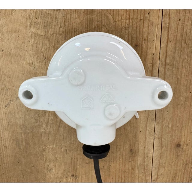 Vintage Porcelain and Milk Glass Ceiling Light, 1960s For Sale - Image 11 of 14