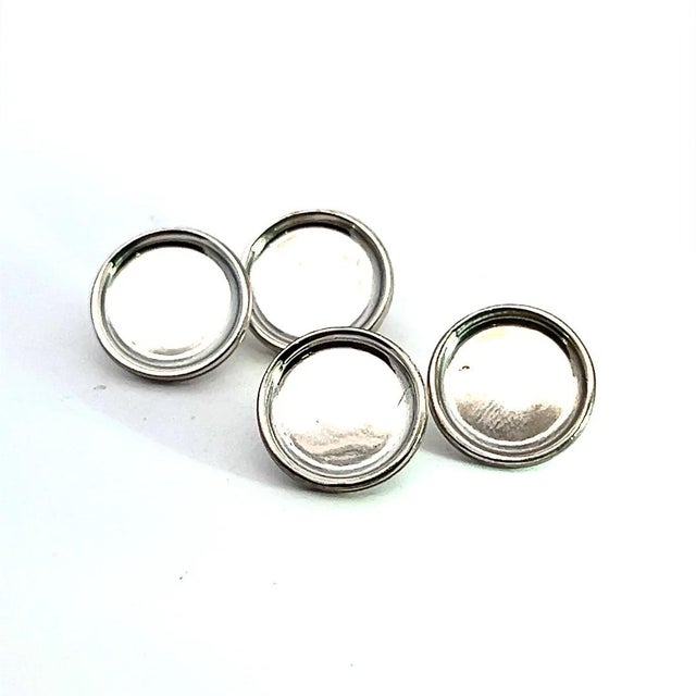 Tiffany & Co Estate Antique Buttons 1.625" Sterling Silver TIF667 These elegant Authentic Tiffany & Co Men's Antique...