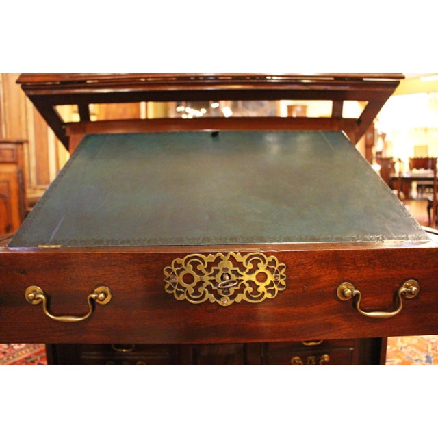 Circa 1765 George III period Gentleman's Library Writing Table Chest, English. Folio stand or drawing stand rising writing...