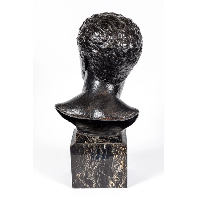 Metal Midcentury Bronze Bust of Man, circa 1950 For Sale - Image 7 of 9