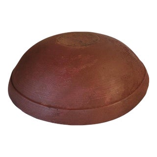 19Thc Original Painted Red Painted Butter Bowl For Sale