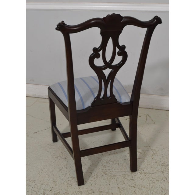 Set of 8 Stickley Mahogany Chippendale Dining Room Chairs For Sale - Image 9 of 11