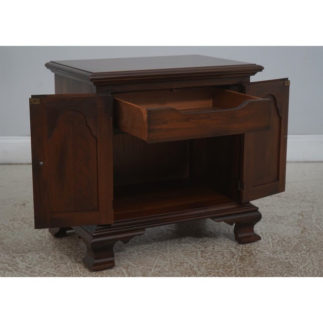 Pennsylvania House Pair Pennsylvania House Cherry 2 Door Nightstands For Sale - Image 4 of 18