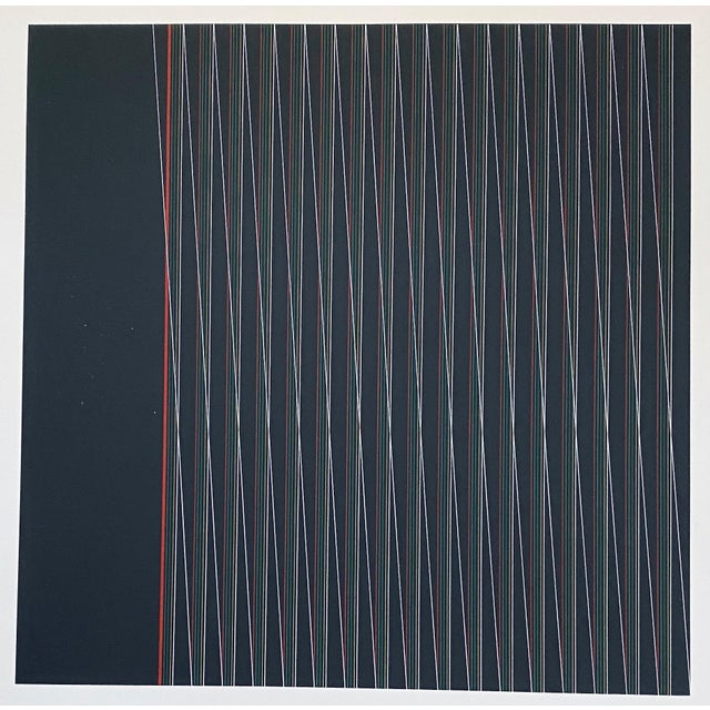 Attilio Taverna, Italian Kinetic Op Art Attilio Taverna Silkscreen Lithograph Print Light Artist, 1981 For Sale