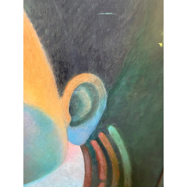 Purple Circa 2018 Richard Stodart "Earth Ii" Original Painting, Framed For Sale - Image 8 of 12