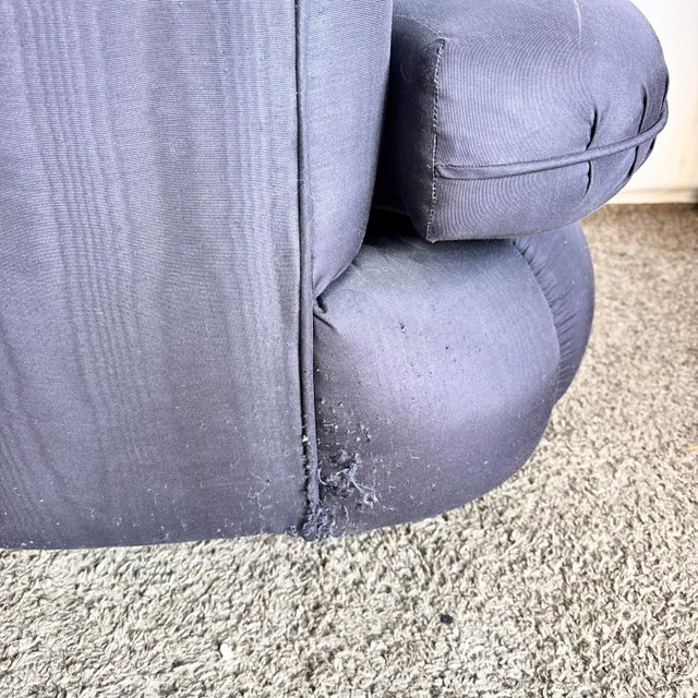 Postmodern Black Clam Shells Swivel Lounge Chairs - A Pair For Sale - Image 9 of 12