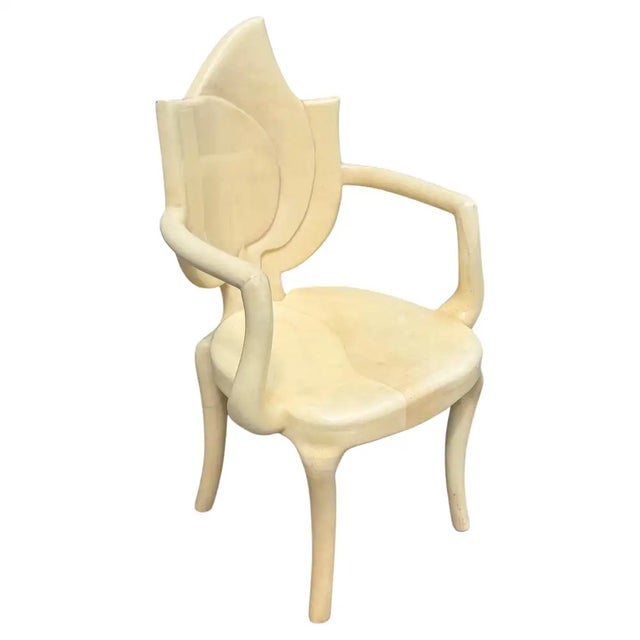 Mid-Century Modern Sculptural Goatskin Armchair Rhubarb Chair by Enrique Garcel, Mid-Century Modern For Sale - Image 3 of 11